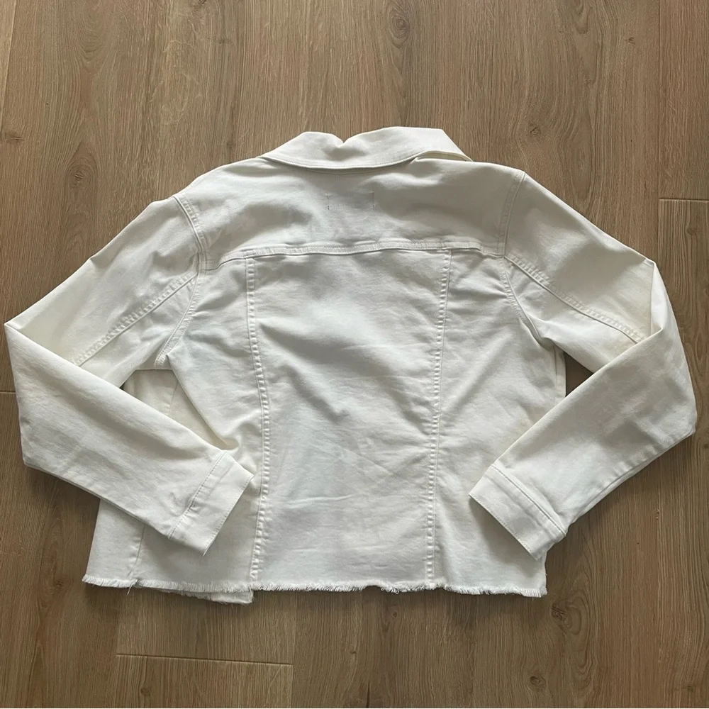 Kut from the Kloth Women’s Cream Denim Jacket size large - Picture 5 of 5